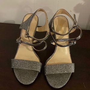Sparkly strap kitten heel